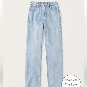 Abercrombie Ultra High Rise 90s straight jeans (cropped)